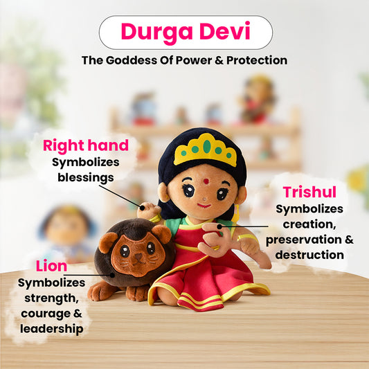 Durga Devi Plush Toy with Mantras