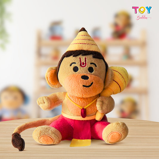 Baby Hanuman Plush Toy with Mantras (07 inch)