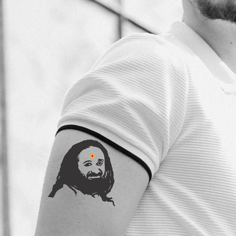 Temporary Tattoo - Gurudev Face