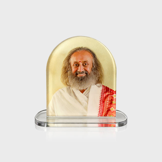 Acrylic Car Dashboard Stand - Two Side Print (Gurudev)
