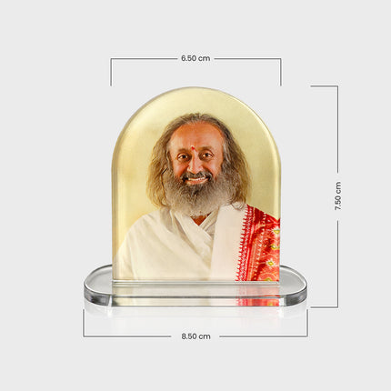 Acrylic Car Dashboard Stand - Two Side Print (Gurudev)