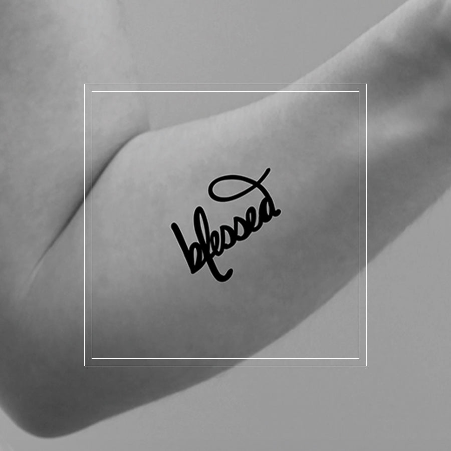 Temporary Tattoo - Blessed