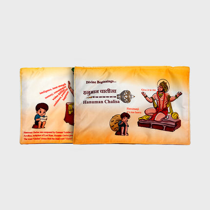 Hanuman Chalisa Combo Kit - Orange (Cloth Book)