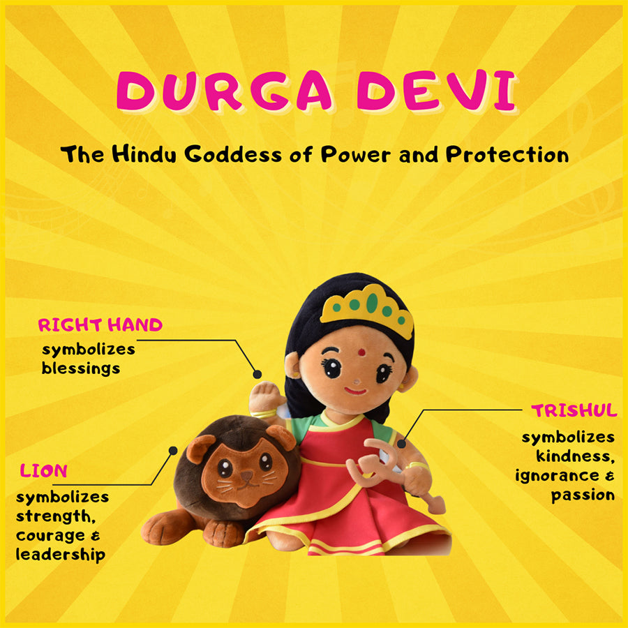 Durga Devi Plush Toy with Mantras