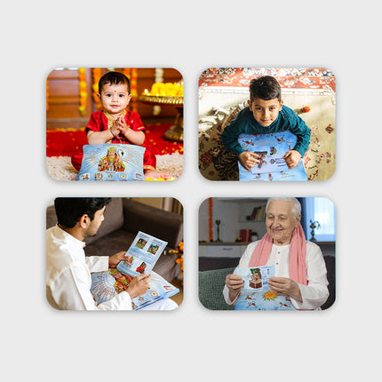 Hanuman Chalisa Combo Kit - Blue (Cloth Book)