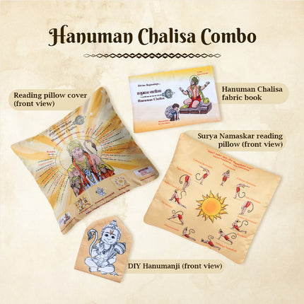 Hanuman Chalisa Combo Kit - Orange (Cloth Book)
