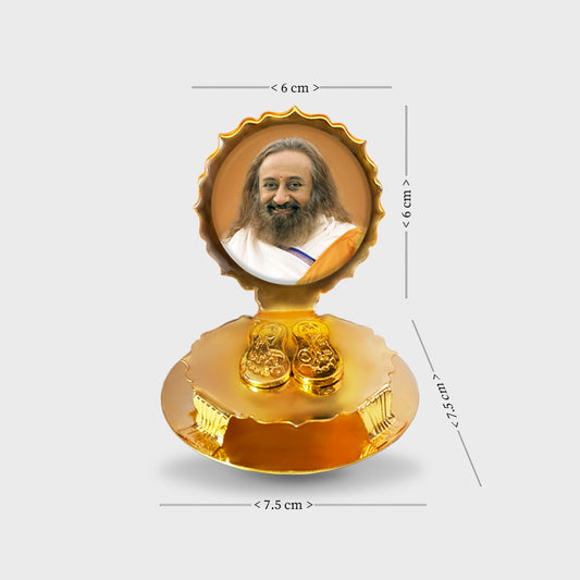Metal Pooja Stand with Paduka