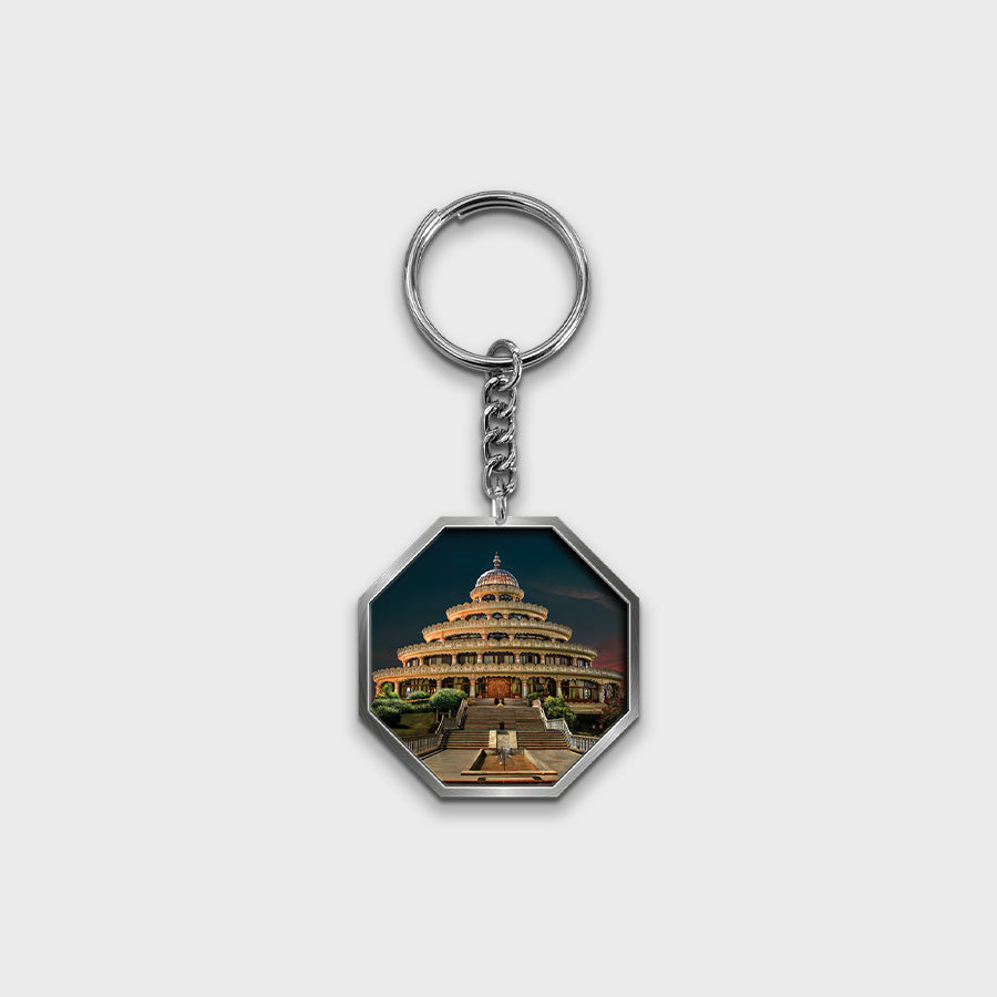 Metal Key Chain  - Octagon Shape
