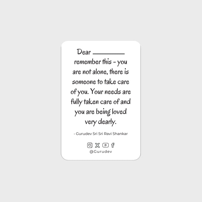 Photo Print 3 x 2 Inch (You Are Not Alone)
