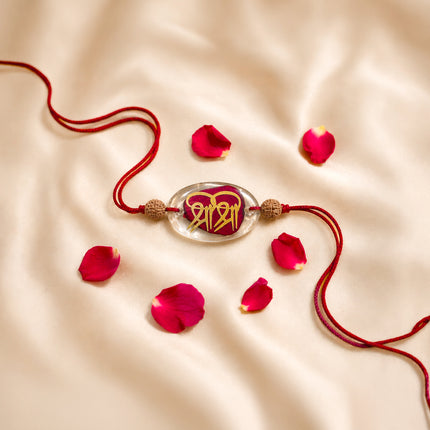 Sri Sri Grace Rakhi – Blessed Flower Petal in Crystal Resin