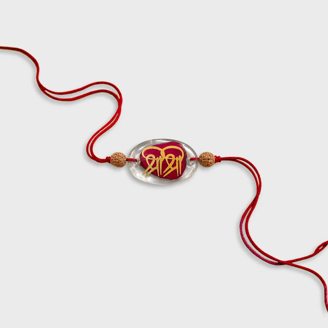 Sri Sri Rakhi Premium Gift Box – Blessed Petal Resin Rakhi Combo