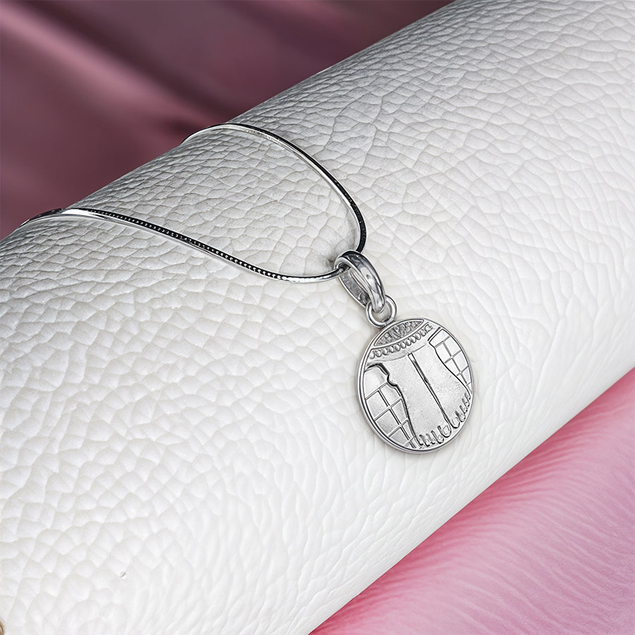 Sri Sri Silver Coin Pendant