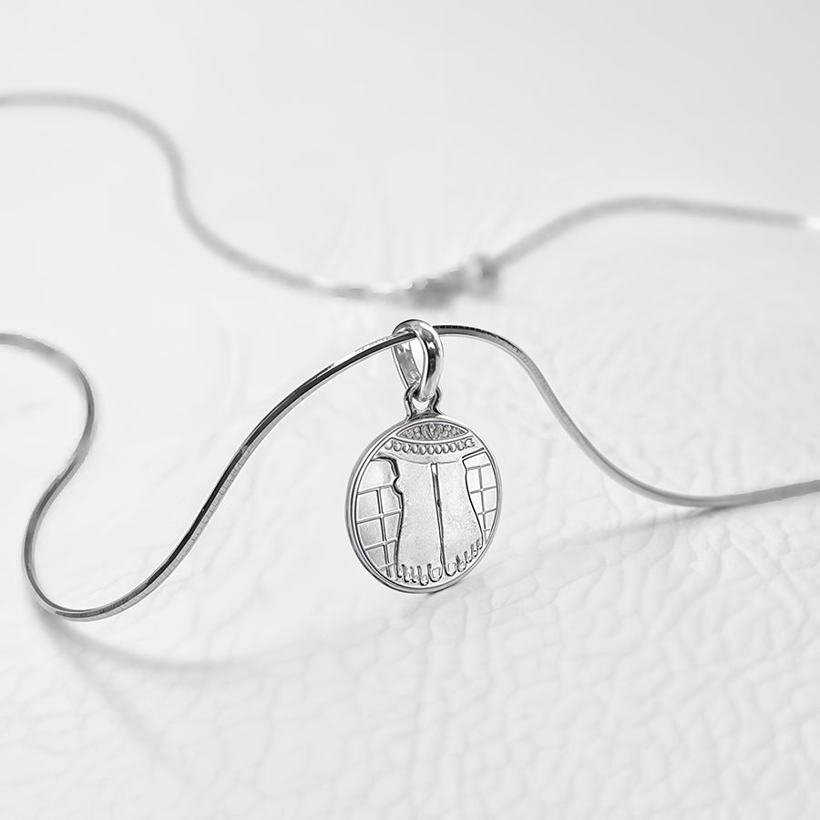 Sri Sri Silver Coin Pendant